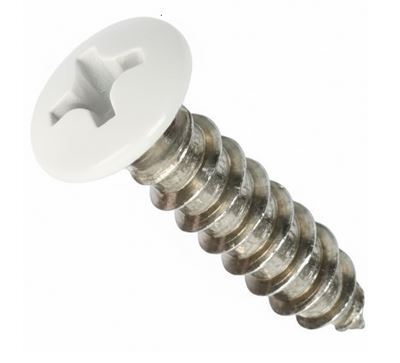 6A100SQO0Z/7HD/02WT 6A X 1 QUAD OVAL SMS ZINC #7HD PT.  #02 WHITE